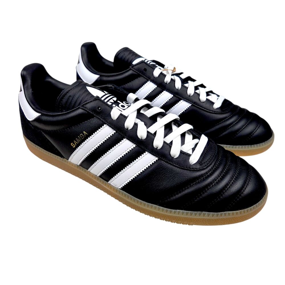 Adidas Originals Samba JP Sneakers Black White Stripes Gum Lace Up Mens 12